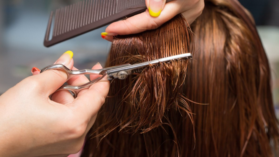 how to use thinning shears on short hair